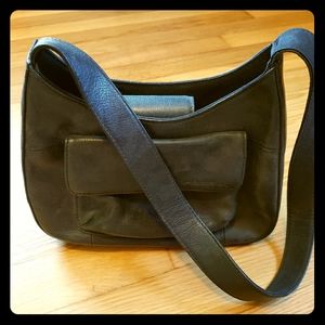 Black Leather Fossil Shoulder Bag